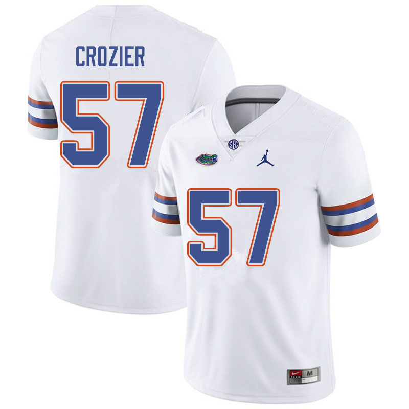 Jordan Brand Men #57 Coleman Crozier Florida Gators College Football Jerseys Sale-White - Click Image to Close